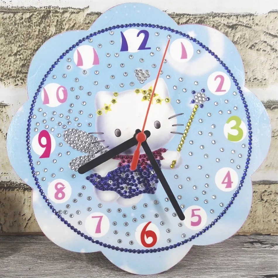 DIY настенные часы 5D алмазная вышивка крестиком часы алмазная живопись мозаика Стразы рукоделие подарок