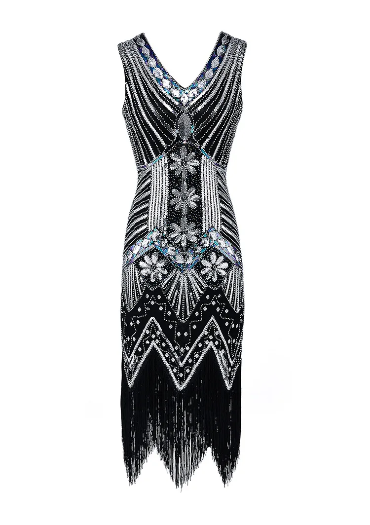 WEPBEL винтажное платье, платье Грейт Гэтсби, 1920 s, платье с блестками, платье для выпускного вечера, платье с кисточками