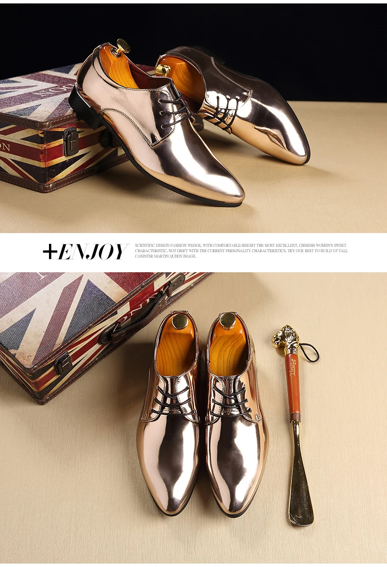 Men Casual Shoe Oxfords Casual Mens Shoes Large Sizes 12 PU Patent Leather Oxford Shoes For Men Fashion Dress Wedding Shoe Party (3)
