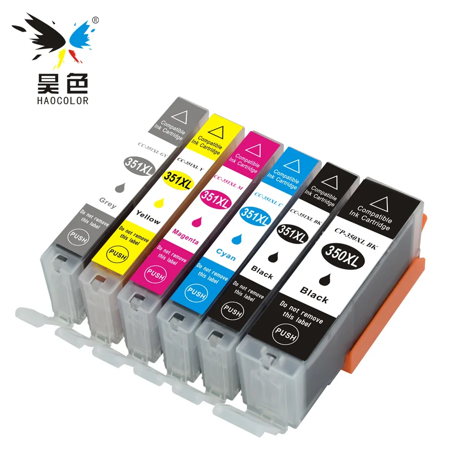 

6PCS 100% Compatible full ink cartridge PGI-350XLBK CLI-351XL for Canon PIXUS MG6330 MG6530 MG6730 MG7130 MG7530 MG7530F IP8730