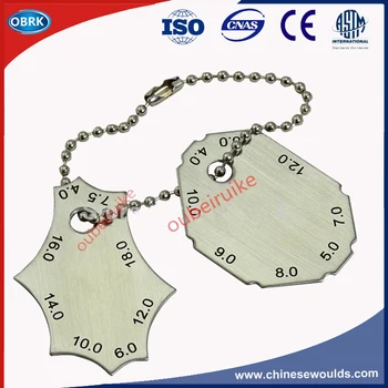 

2-Piece Gauge Steel Welding Gauge Key Weld Surface Joint Inspection Pocket Fillet Weld Gauge