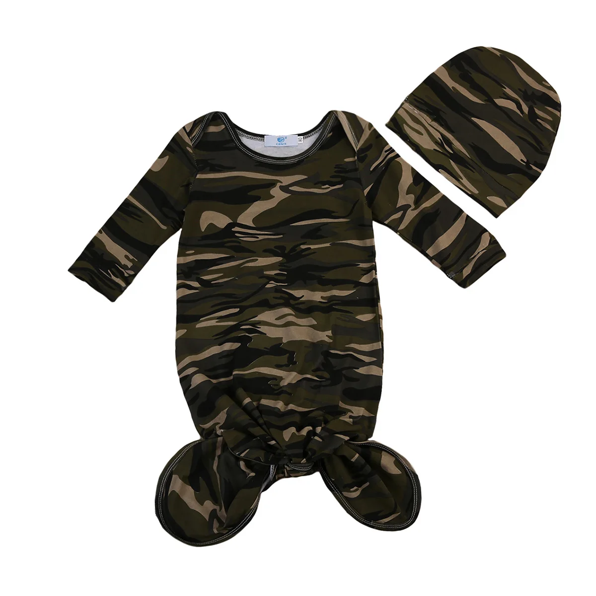 2 шт Новорожденный малыш ребенок камуфляж пеленать одеяло ребенок спальный мешок муслиновая пеленка повязка на голову