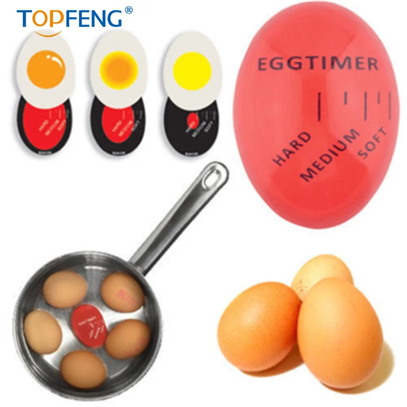 TopFeng инновационный цветной меняющий таймер для яиц термочувствительный жесткий/средний/мягкий вареный таймер для яиц идеальный кухонный таймер для варки яиц инструмент по M