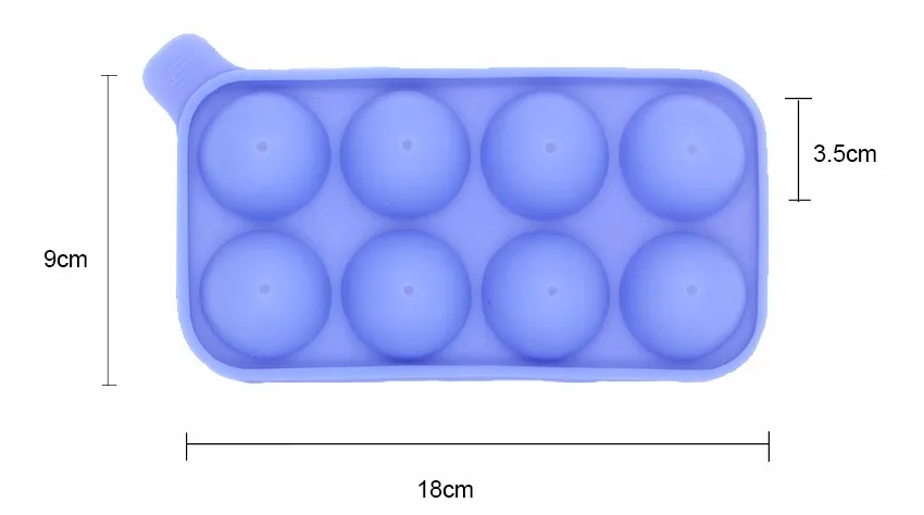Шаровая форма для леденцов, силиконовые инструменты для выпечки, 8 шаров, решетки, сделай сам, ледяной куб, форма для конфет
