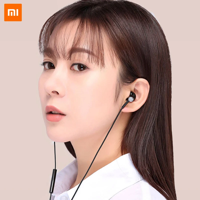 Оригинальный Xiaomi mi двойной драйвер наушников половина в ухо Dyna c piezoCera Гибридный DC