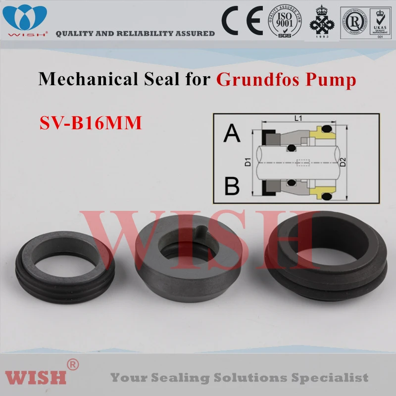 

16MM Grundfos type SV (B)mechanical seal SE-,SV-series submersible pumps