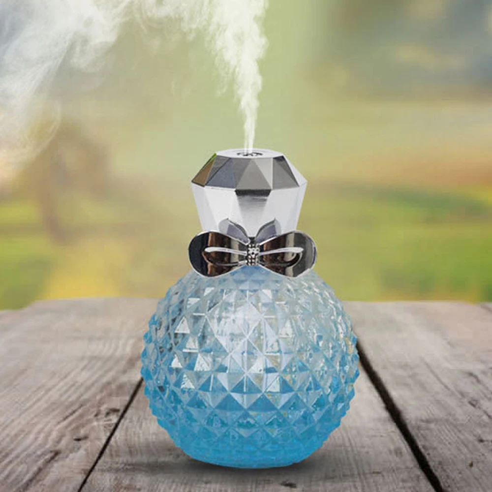 

USB Ultrasonic Air Humidifier 100ml Perfume Bottle Aromatherapy Humidifier Mini Home Aroma Diffuser With Multicolor Lights