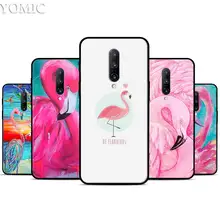 My Flamingo rose Silicone Case for Oneplus 7 7Pro 5T 6 6T Black Soft Case for Oneplus 7 7 Pro TPU Phone Cover