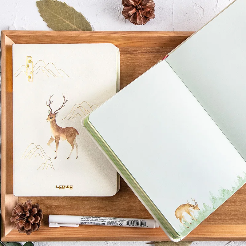 

Deer Cover A5 Hardcover Simple Retro Magnetic Buckle Notebook