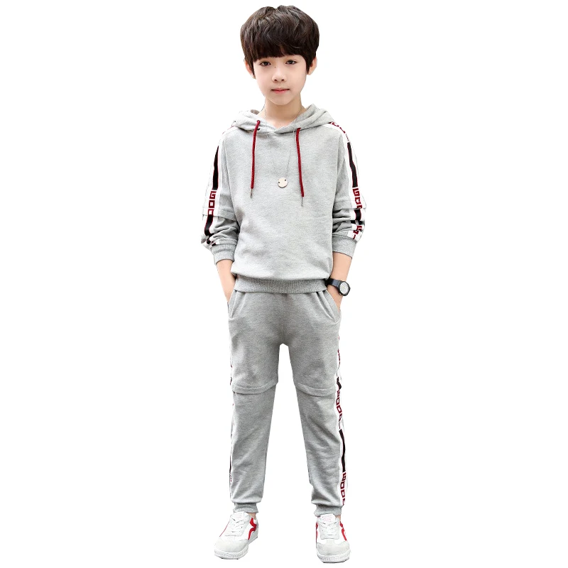 

Boys set long-sleeved spring autumn models 2019 new COTTON sports hooded sweater + pants 4-16 baby boy clothes