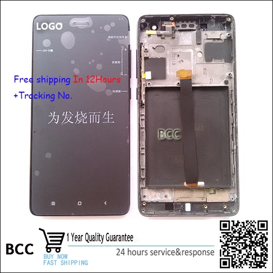 Test ok100 Original For Xiaomi Mi 4 MI4 WCDMA TDS CDMA white black LCD screen display