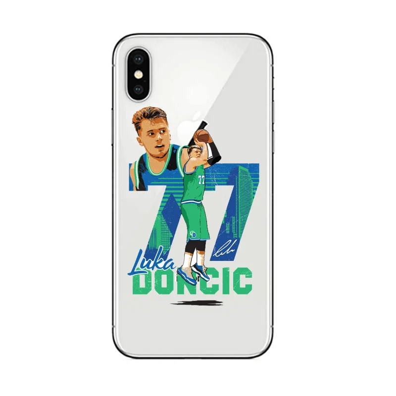 Роскошный Силиконовый чехол для iphone 6 s Luka Doncic King для iphone 8 7 6 8 plus 7 plus 6s plus 5 5S SE XR X XS MAX прозрачный чехол из ТПУ - Цвет: TPU Silicone