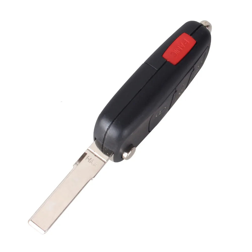 Dandkey 3 + 1 паника 4 Пуговицы удаленное Оболочки подходит для Volkswagen VW Touareg Switchblade флип