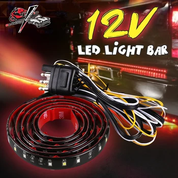 

49 Inch Pickup Tailgate LED Strap Turn Signal Reverse Brake Back-Up Light Bar