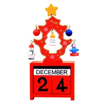 Деревянные рождественские календари, рождественские украшения для дома, рождественские украшения, рождественские подарки для детей