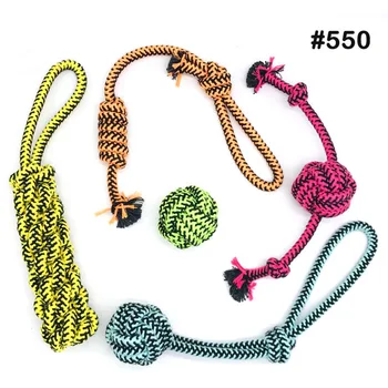 

Pet Dog Bite Resistant Chew Cotton Rope Toys Dogs Teeth Clean Ball Toys TB Sale