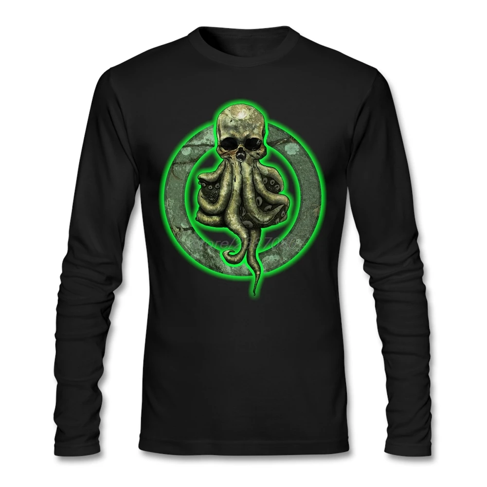 T Shirt Man Death of Cthulhu Full Printing Men Cotton Adult Round Neck Cheap Sale | Мужская одежда