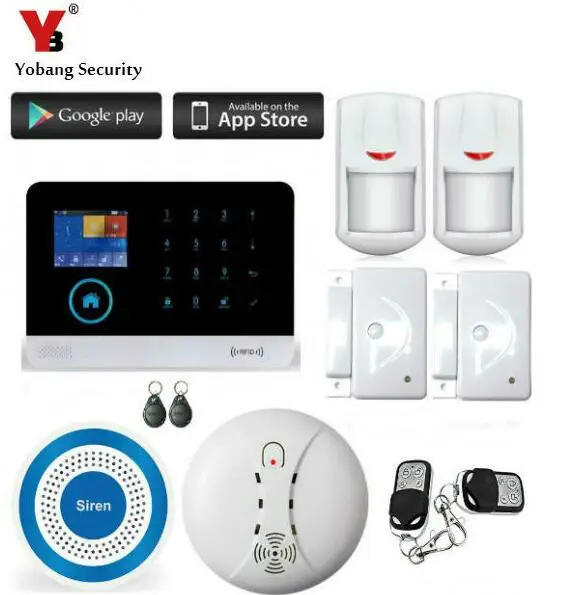 

YoBang Security 3G WCDMA/CDMA WIFI Alarm System RFID Keyboard Home Office Burglar Alert System Kit IP Camera WIFI Security Alert