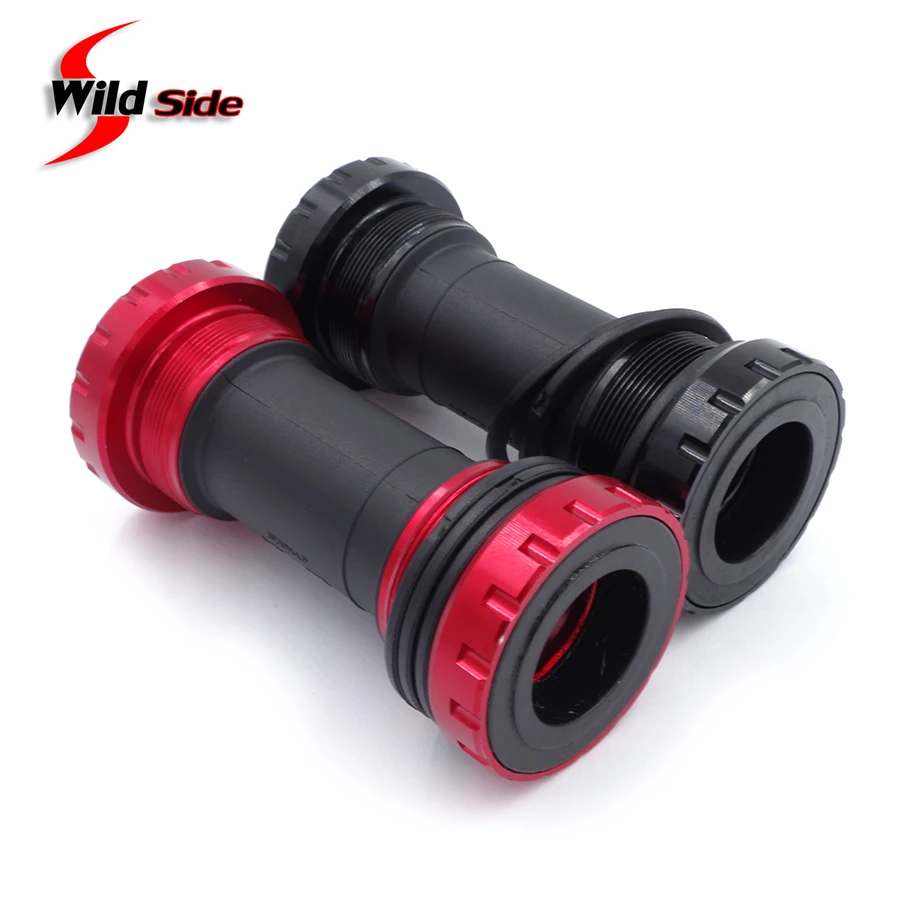 

2018 High Quality Bottom Bracket 68/73mm Bicycle Axis Aluminum Alloy Bike BB Crank Set Axis for SHIMANO Black Red Diameter 24mm