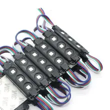 5050 RGB 3 светодиода черный корпус Светодиодный модуль ввода 12 В DC 0,75 Вт RGB/белый/теплый белый/красный/зеленый/синий/желтый светодиодный модуль, светодиоды знаки