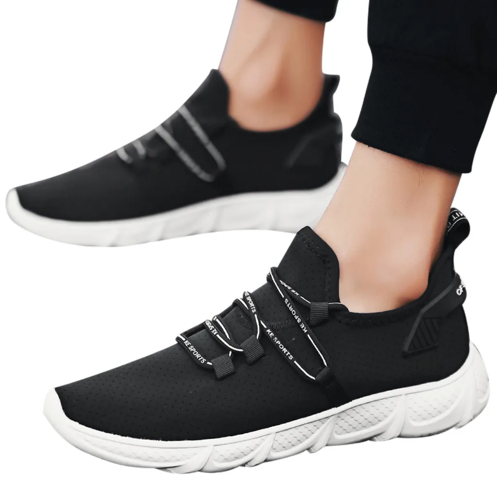 SAGACE/Новинка года; удобная дышащая мужская обувь из сетчатого материала; Повседневные Легкие мужские кроссовки для прогулок; модная обувь на шнуровке