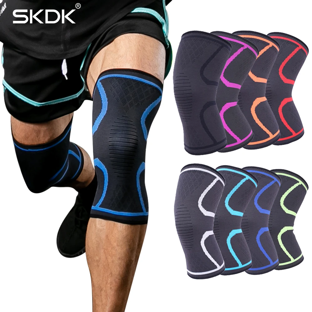 SKDK 1 шт. MTB наколенники нейлон эластичный спортивный суппорт колена из дышащей ткани Скоба для бега фитнес Пешие прогулки Велоспорт велосипед