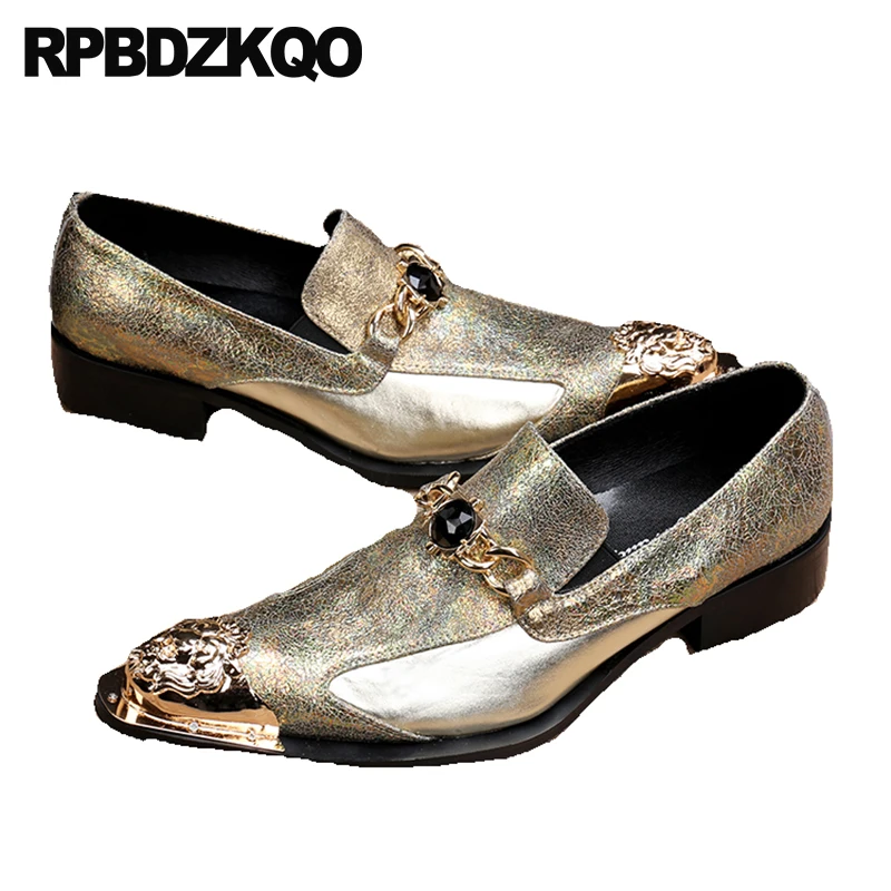 Fashion Elegant Italian Metal Wedding 46 Pointed Toe Large Size Men