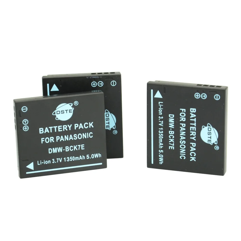 DSTE 3 шт. DMW-BCK7 Перезаряжаемые Батарея для цифрового фотоаппарата Panasonic Lumix DMC-FH2 DMC-FH25 DMC-FP5G DMC-S1A DMC-S3 DMC-FX77 DMC-TS30 Камера