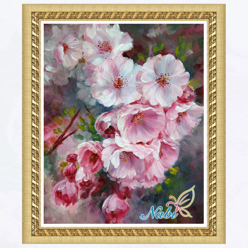 

Vase flower crystals beads pictures 3019R - Round Diamond embroidery cross stitch diamond mosaic painting