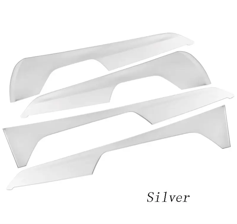 Car styling Carbon fiber Interior Door Handle Covers Trim Door Bowl Stickers decoration Frame for Audi A6 C8 auto accessories - Название цвета: Silver