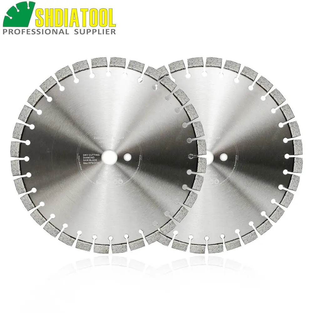 

SHDIATOOL 2pcs Dia 12 inch/304mm Laser Welded Arrayed Diamond Blade Cutting Disc Saw Blades Reinforced Concrete Diamond Wheel