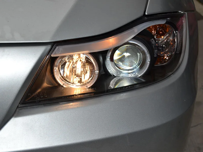 Светодиодные фары проекторы V1 Angel eye для BMW 3 Series E90 318i 320i 325i автомобилей модели Halo