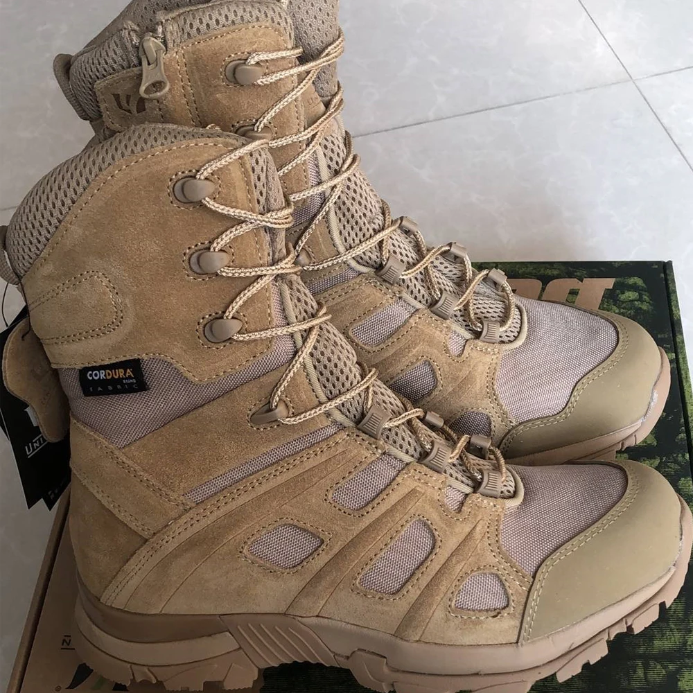 New High Quality Men Military Boots Special Force Tactical Desert Combat Ankle Botas Army Work Safety Shoes Leather Snow Boots