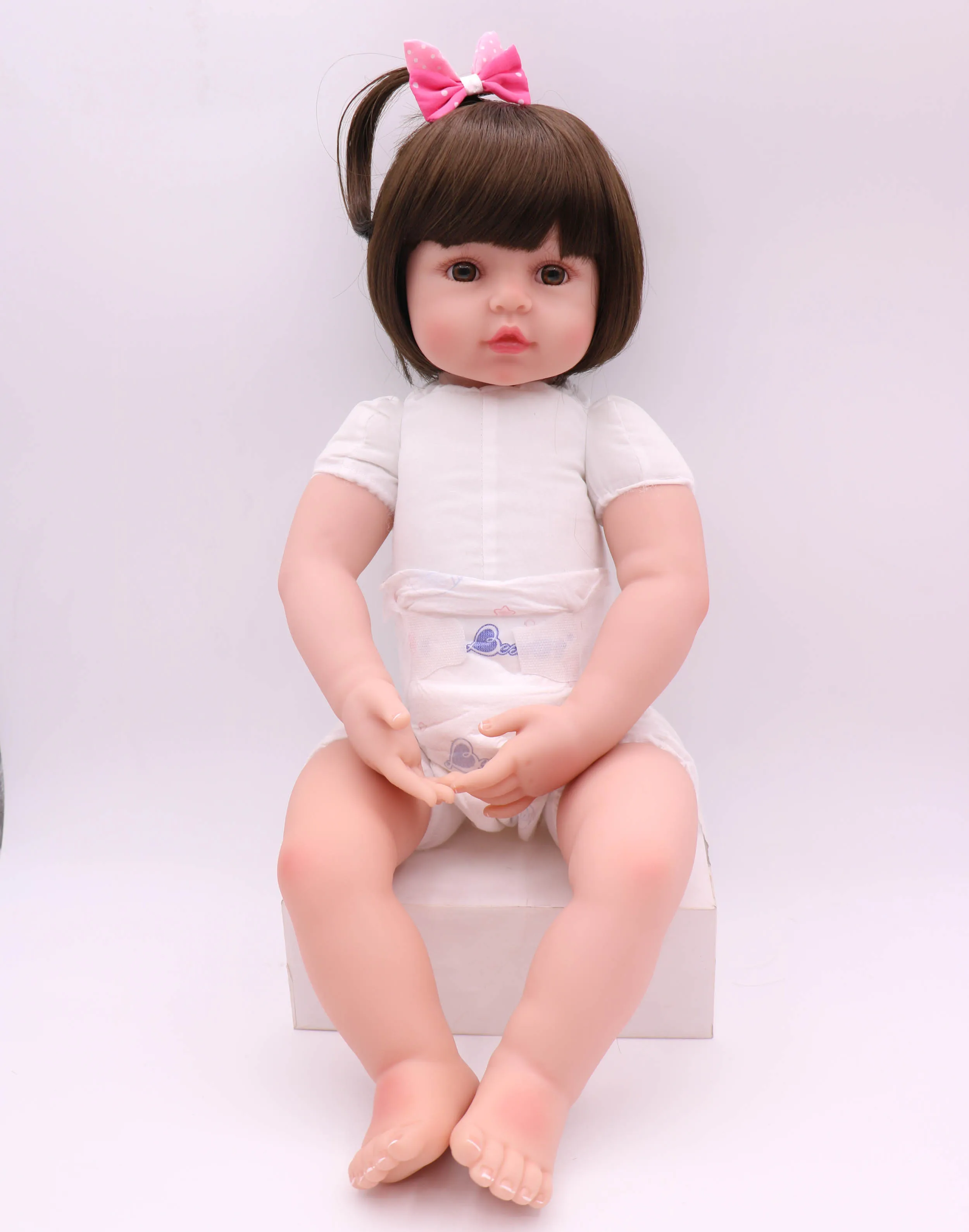 47 см розовый кролик bebe reborn boneca infantil meninas Реалистичная кукла-Пупс, чтобы дать детям лучший подарок на день рождения