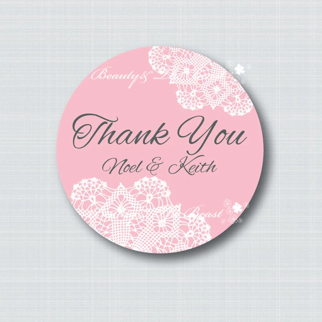 Custom Wedding Thank You Sticker Bottle Labels Cupcake Toppers Custom Wedding Thank You Sticker Bottle Labels Cupcake Toppers Flower Tags