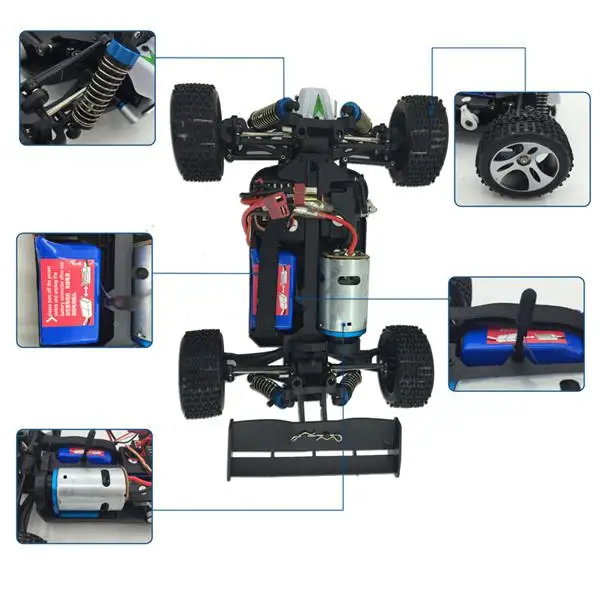 RCtown WLtoys A959-B 1/18 4WD багги внедорожника RC автомобиль 70 км/ч