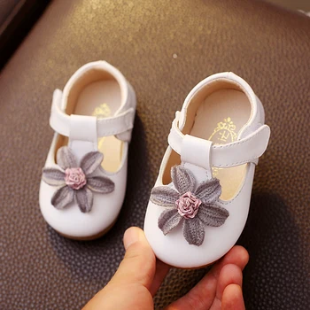 

Baby Leather Shoes Cute Flowers 2019 New Girls Princess Shoes Baby 1-3 Years Korean Spring Non-slip Toddler Shoes
