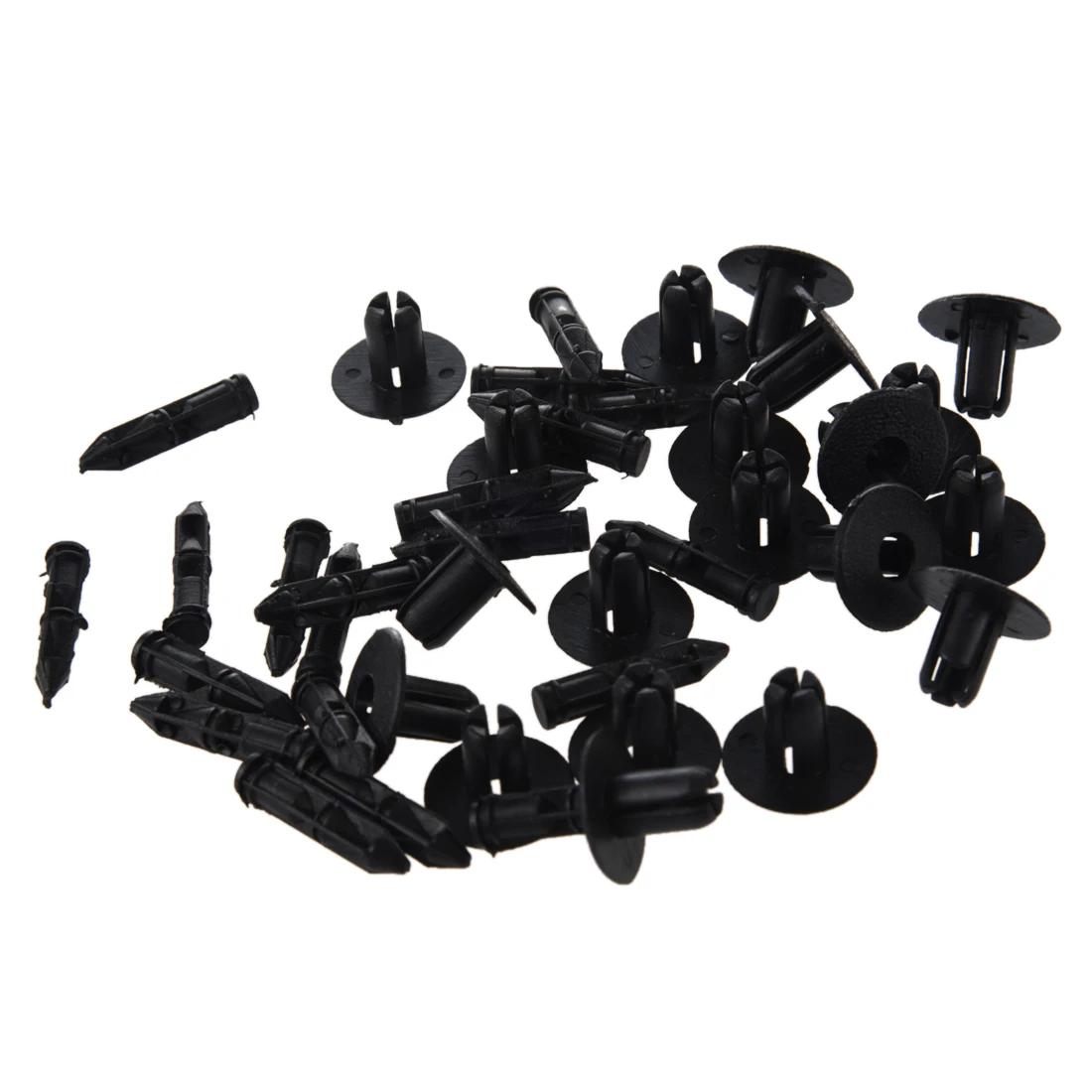 20 Pcs Auto Car Parts Panel Trim Clips Plastic Rivet Fastener Black 5