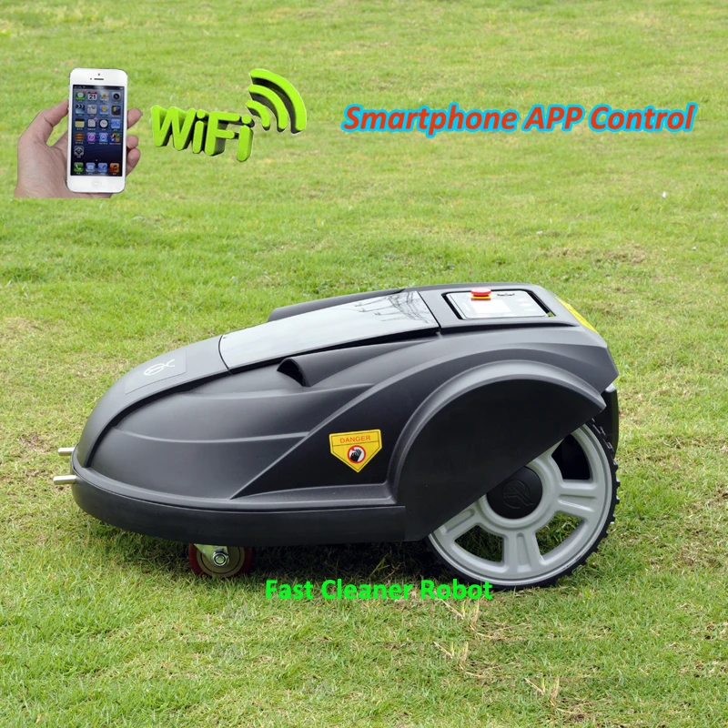 

3th Grass mower S510,electric grass cutting machine with subarea setting,Smartphone WIFI App +300m wire+300pcs pegs+16pcs blade