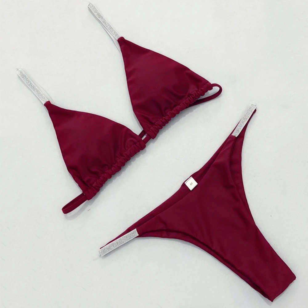 

Sexy Solid Swimsuits Micro Bikini Thong Swimwear women Black White Yellow Swimming Suit 2019 Biquini Separate Female Swimsuit