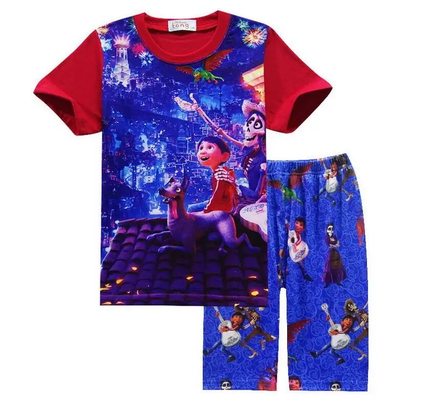 Baby Boy Pajamas Clothing Set Movie COCO Music Guitar Print T Shirt