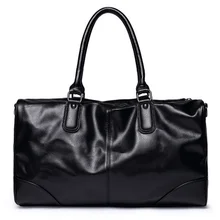 Модная мужская повседневная Дорожная сумка из искусственной кожи, Вместительная деловая сумка для путешествий, прочная сумка для багажа, сумка на плечо D405