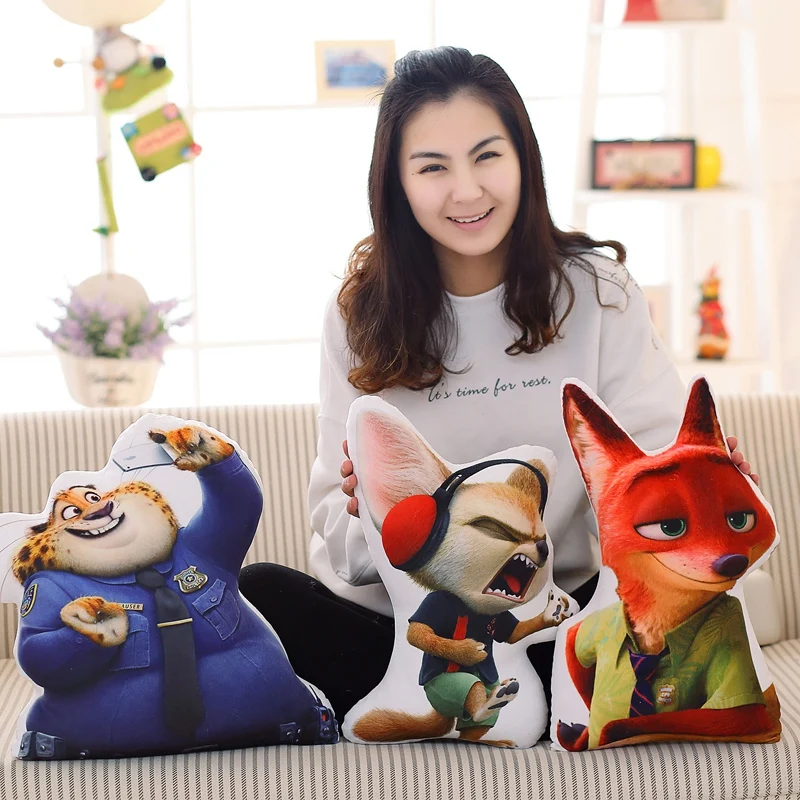 1 шт. Zootopia лиса Ник Вайлд Зайка Джуди хопс плюшевая подушка мягкая Музыкальная