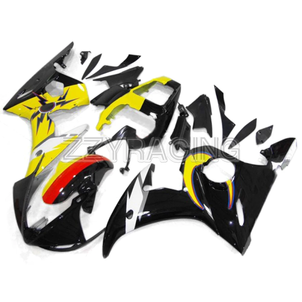 

Injection Fairings for Yamaha YZF-600 R6 2003 - 2005 2004 Complete Panels Kit 03 04 05 ABS Plastic Matte Black Yellow Cowlings