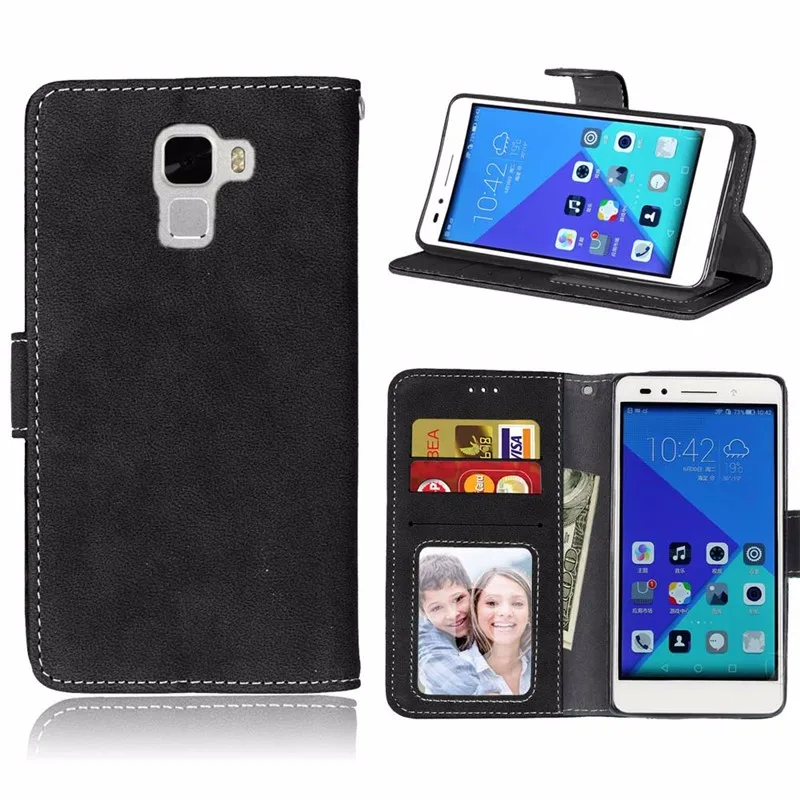 For Huawei Honor 7 Case 5.2 Wallet PU Leather Back Cover Phone Case For Huawei Honor 7 PLK-L01 Case Flip Protective Bag Skin (2)