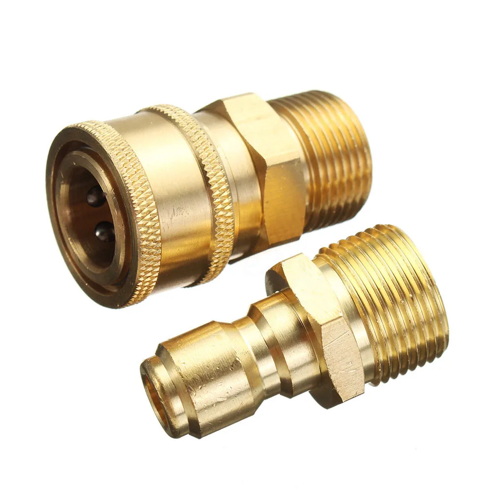 

1 Pair M22 Quick Release Adapter Connecter Coupling 14.8MM For Pressure Washer HTQ99