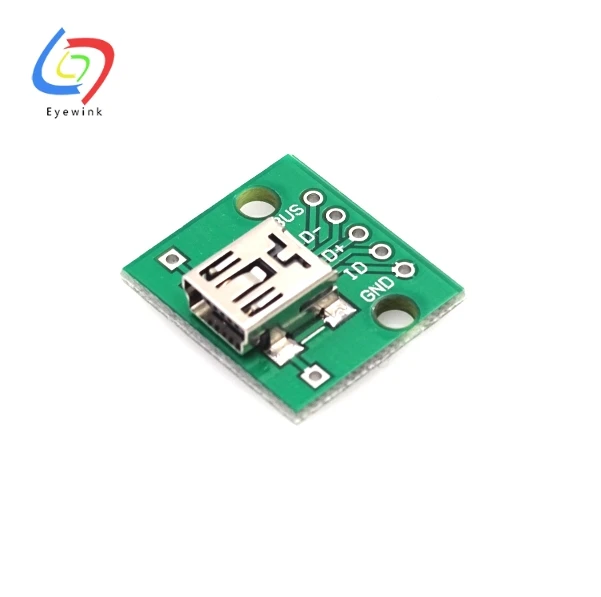 USB поворотный DIP женский Humpback MINI-5P 2 54 мм Переключатель SMD адаптер сварная пластина