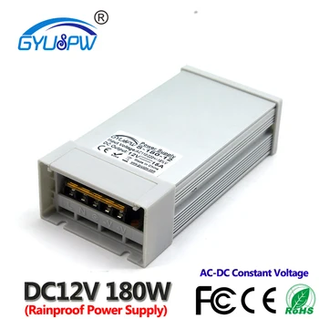

Outdoor Rainproof DC12V 15A 180W LED Power Supply Driver Transformer 220V 110V AC-DC 12V Power Source For Led Modules Strip Lamp