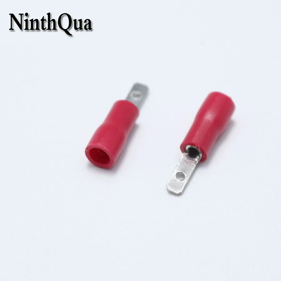 

50pcs 2.8mm Crimp Terminal 2.8 Male Pre-insulated Electrical Connectors for 22AWG - 16AWG Wire /0.5-1.5mm2 Cable IMax=10A