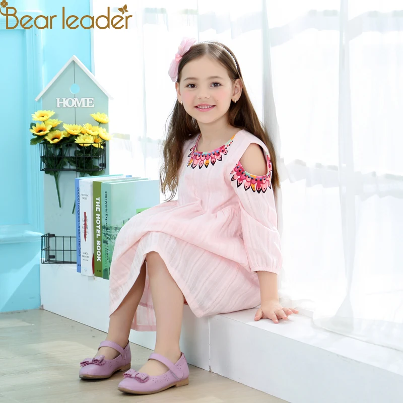 Bear leader/платье для девочек; Новинка г.; летняя стильная одежда для девочек; китайские платья без рукавов с принтом подсолнухов; детская одежда; От 3 до 7 лет